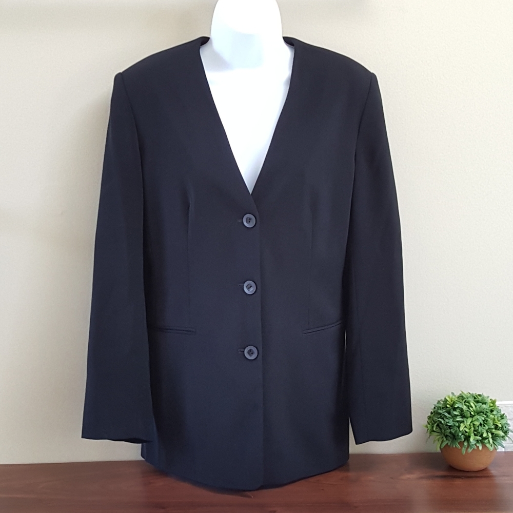 Blazer Suit Jacket, Black Size 10